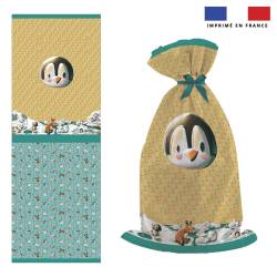 Kit sac à jouets motif pingouin - Création Stillistic