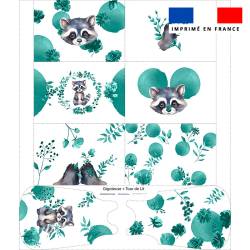Coupon motif raton laveur aquarelle - Gigoteuse et Tour de Lit