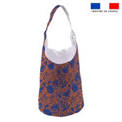 Kit sac seau motif jungle SAXO bleu et orange