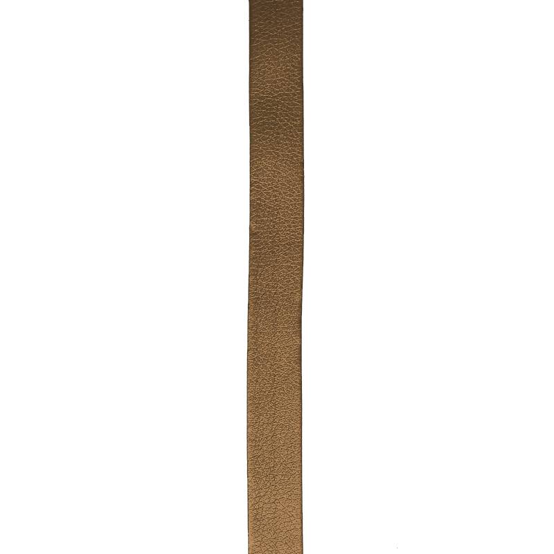 coupon - Coupon 100cm - Biais replié simili cuir bronze 20 mm
