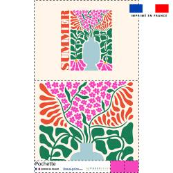Kit pochette motif flowers summer