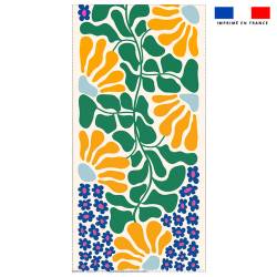 Coupon pour serviette de plage motif fleur jaune et plante