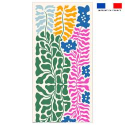 Coupon pour serviette de plage motif plante multicolore