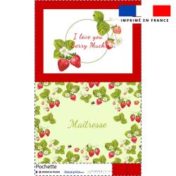Kit pochette motif maitresse fraise