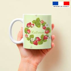 Mug imprimé maitresse fraise