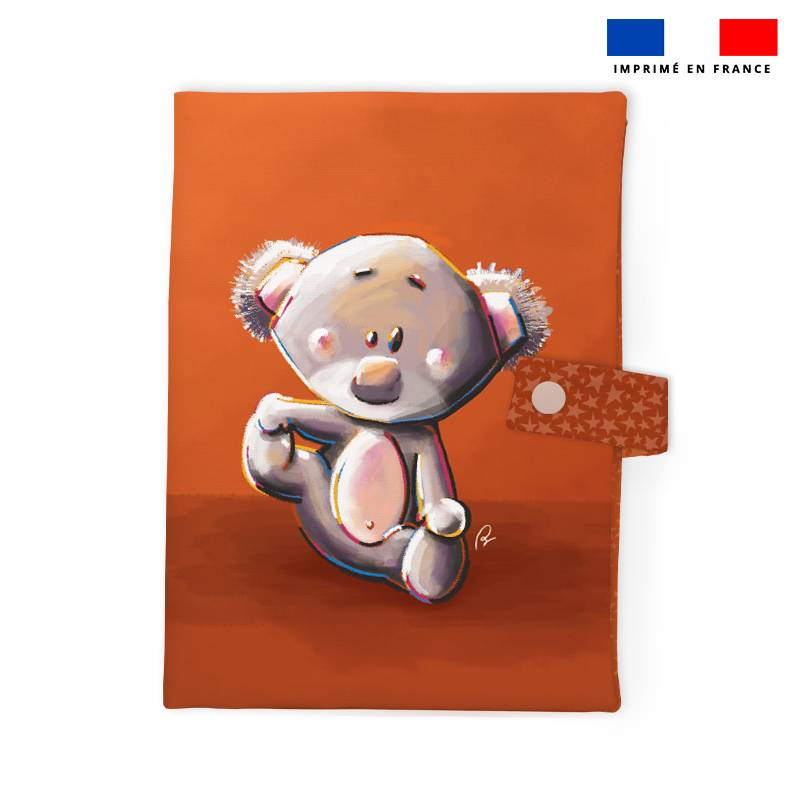 Patron imprimé pour protège carnet de santé motif bébé koala - Création Stillistic