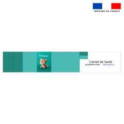 Patron protège carnet de santé personnalisé - Bébé guépard - Création Stillistic