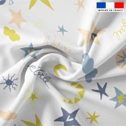 Mots doux étoiles - Fond blanc - Création Lili Bambou Design