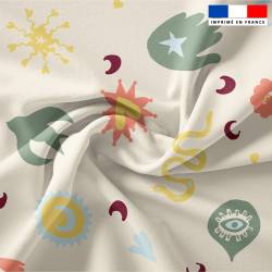 Symboles rêve magique - Fond beige - Création Lili Bambou Design