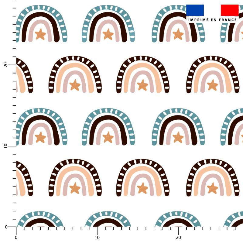 Arc-en-ciel et étoile - Fond blanc