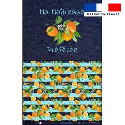 Kit pochette jean motif maitresse et fleurs d'oranger