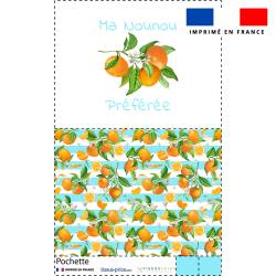 Kit pochette motif nounou et fleurs d'oranger