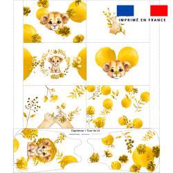 Coupon motif lionceau aquarelle - Gigoteuse et Tour de Lit