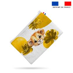 Patron pour organisateur de voiture motif lionceau aquarelle + Coupon pochette Offert