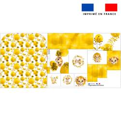 Patron pour organisateur de voiture motif lionceau aquarelle + Coupon pochette Offert