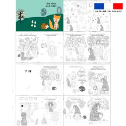 Kit livre à colorier histoire Les amis de la forêt