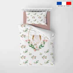 Coupon pour couette imprimé cygne