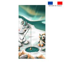 Coupon pour serviette de plage motif aventure polaire - Création Stillistic