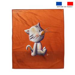 Coupon serviette de plage motif chat - Création Stillistic