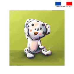 Coupon serviette de plage motif bébé dalmatien - Création Stillistic