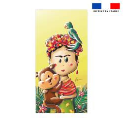 Coupon serviette de plage motif Frida - Création Stillistic