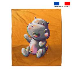 Coupon serviette de plage motif hippopotame - Création Stillistic