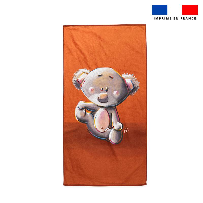 Coupon serviette de plage motif koala - Création Stillistic