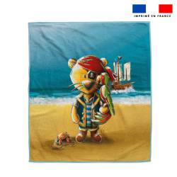 Coupon serviette de plage motif pirate - Création Stillistic