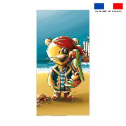 Coupon serviette de plage motif pirate - Création Stillistic