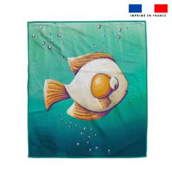 Coupon serviette de plage motif poisson oeuf - Création Stillistic