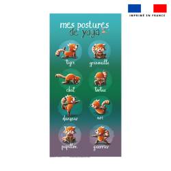 Coupon serviette de plage motif yoga - Création Stillistic