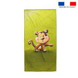 Coupon serviette de plage motif singe - Création Stillistic