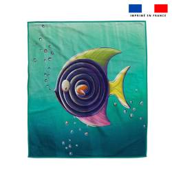 Coupon serviette de plage motif poisson réglisse - Création Stillistic