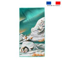 Coupon serviette de plage motif jeu givré - Création Stillistic