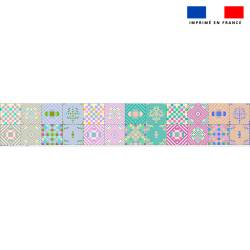 Coupon lingettes lavables motif damier pixel - Création Lili Bambou Design