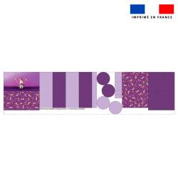 Kit trousse double compartiment motif licorne + 1 trousse assortie - Création Stillistic