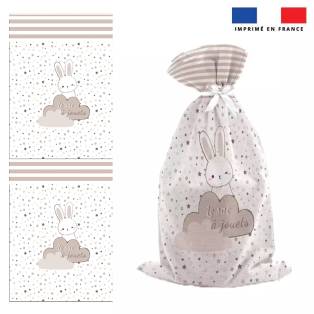 Kit sac à jouets motif lapin rêveur