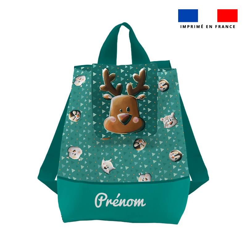 Kit sac à dos enfant personnalisé - Renne - Création Stillistic