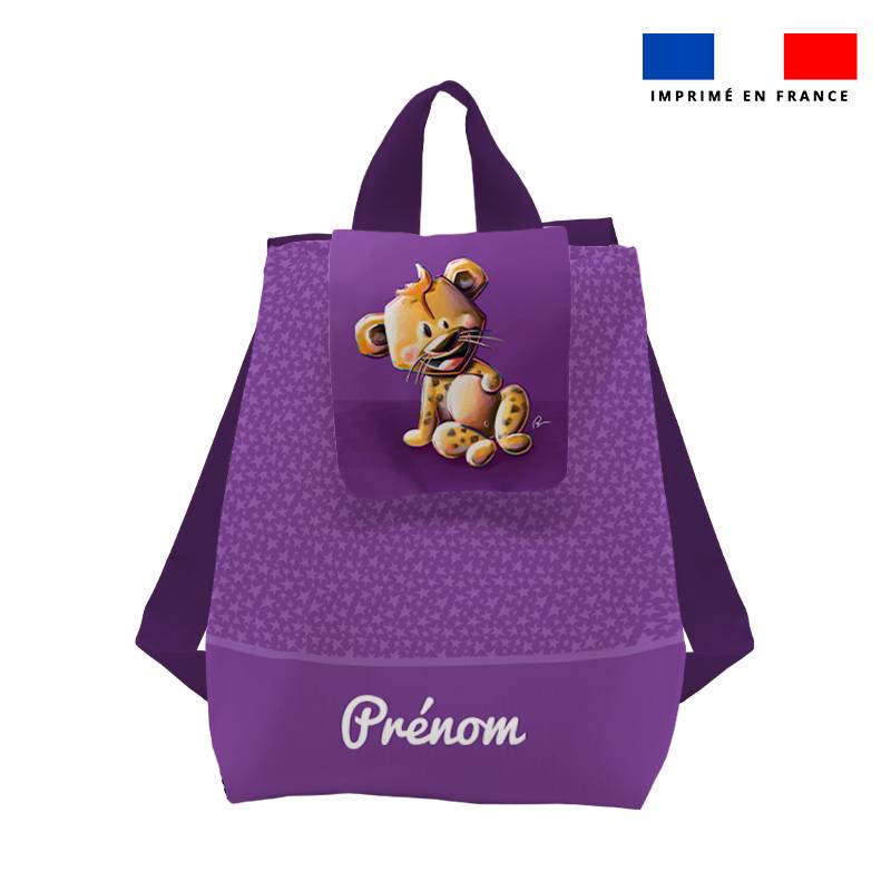 Kit sac à dos enfant personnalisé - Bébé hyène - Création Stillistic