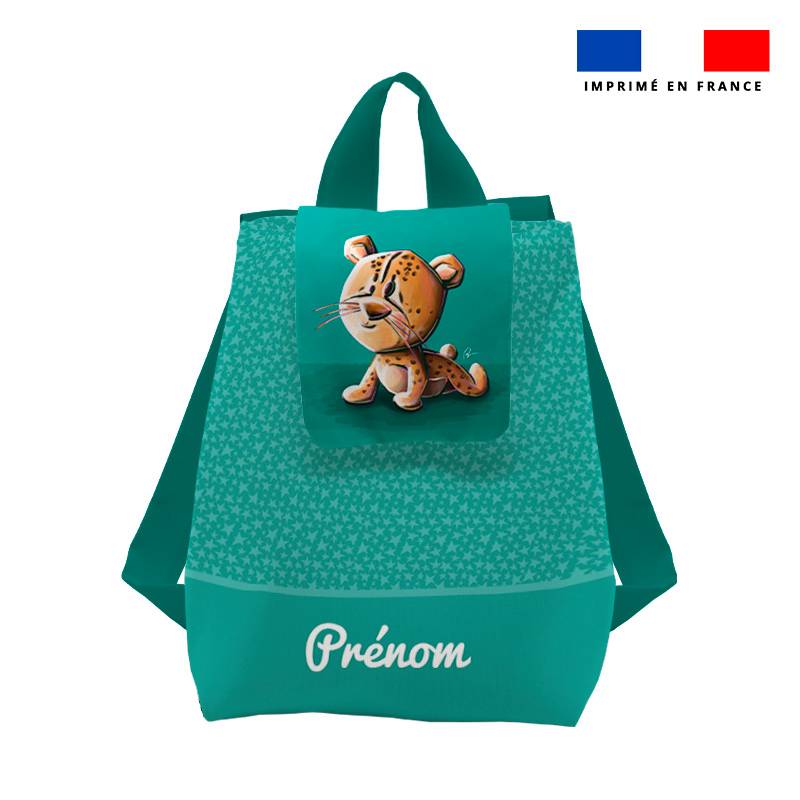 Kit sac à dos enfant personnalisé - Bébé guépard - Création Stillistic