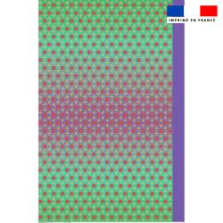 Coupon 135x200 cm de mousseline pour poncho de plage motif asanoha