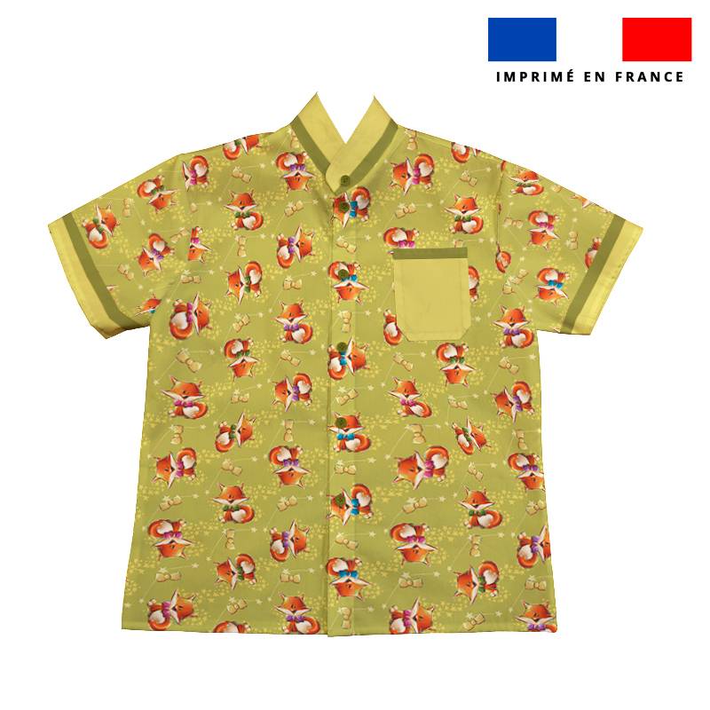 Patron chemise enfant imprimé renard - Création Stillistic