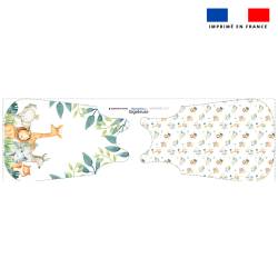 Coupon pour gigoteuse motif safari animaux aquarelle