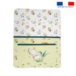 Kit pochette ardoise motif safari animaux aquarelle