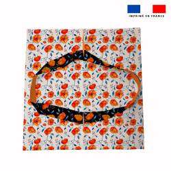 Patron sac à tarte motif orange et blanc - Création Cat&Colours