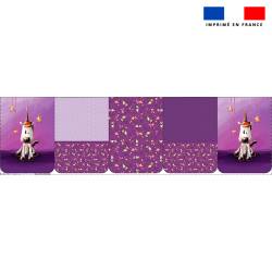 Lot de 5 coupons éponge pour serviettes de table pour enfant motif licorne - Création Stillistic