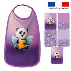 Lot de 5 coupons éponge pour serviettes de table pour enfant motif ange panda - Création Stillistic