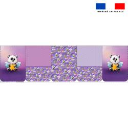 Lot de 5 coupons éponge pour serviettes de table pour enfant motif ange panda - Création Stillistic