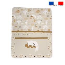 Kit pochette ardoise motif lapin dans les nuages