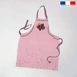 Patron imprimé pour tablier motif figue rose